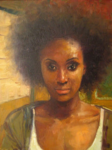 AFRO XXVI, Oil on canvas, 12" x 16"