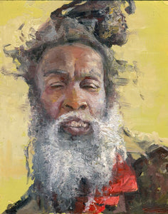 The Face of Homelessness, Clapham Common II, Oil on board, 8" x 10"